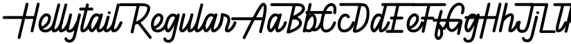 Hellytail Regular font