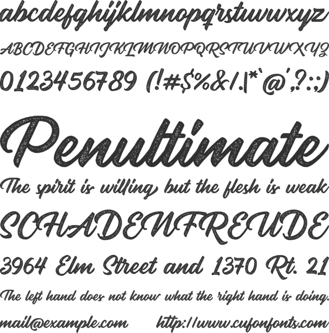 Rupture Stamp font preview