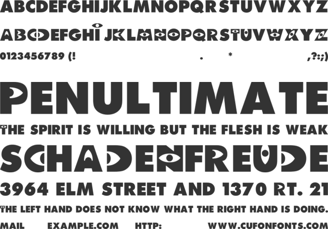 Monster AG font preview