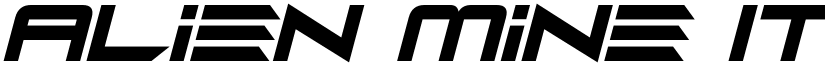 Alien Mine Italic font