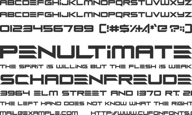Alien Mine font preview