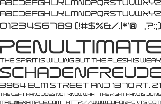 Sterilict font preview