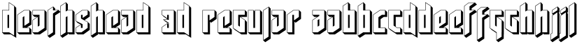 Deathshead 3D Regular font