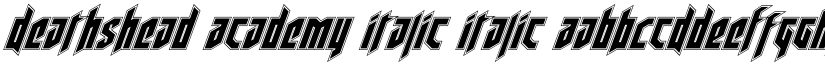 Deathshead Academy Italic Italic font
