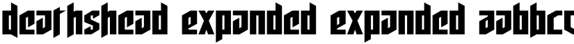 Deathshead Expanded Expanded font