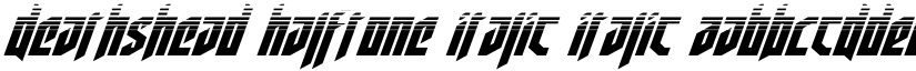 Deathshead Halftone Italic Italic font