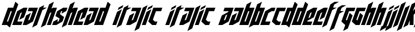 Deathshead Italic Italic font