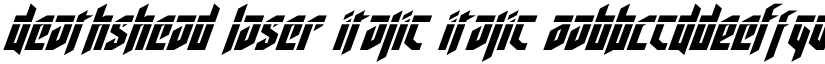 Deathshead Laser Italic Italic font