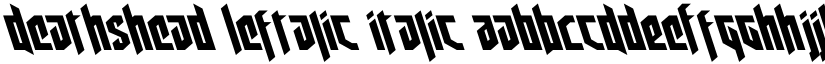 Deathshead Leftalic Italic font