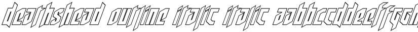 Deathshead Outline Italic Italic font