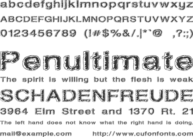 Oil On The Water font preview