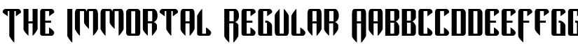 The Immortal Regular font