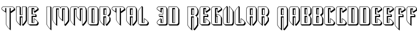 The Immortal 3D Regular font
