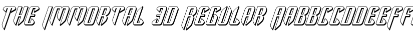 The Immortal 3D Regular font