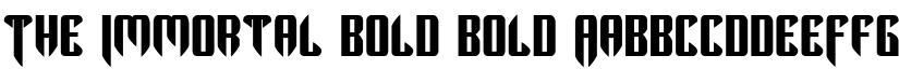 The Immortal Bold Bold font