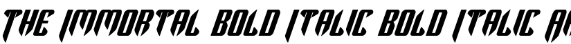 The Immortal Bold Italic Bold Italic font