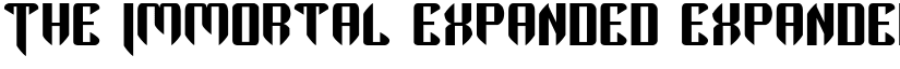 The Immortal Expanded Expanded font