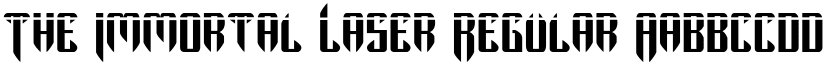 The Immortal Laser Regular font