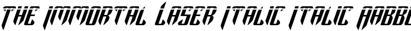 The Immortal Laser Italic Italic font