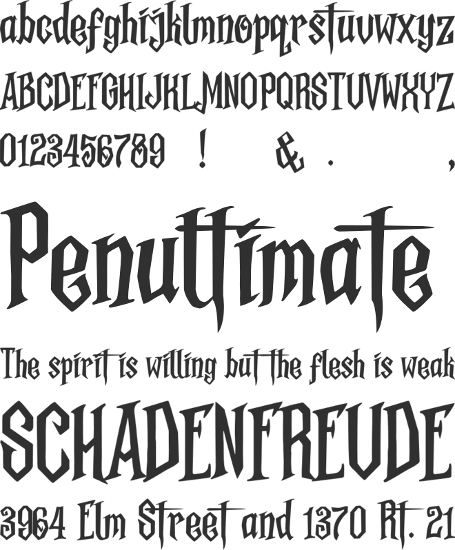 Midnight Minutes font preview