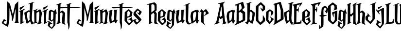 Midnight Minutes Regular font