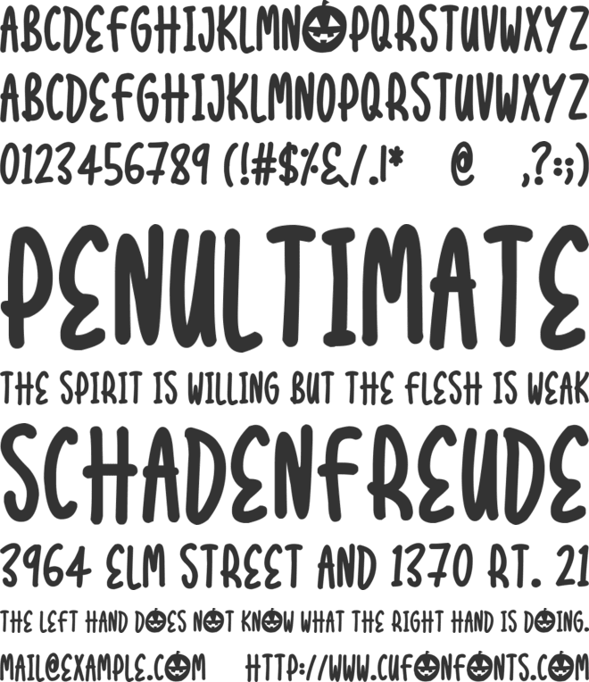 Halloween Treats font preview