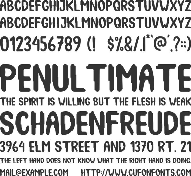 Spooky Booah font preview