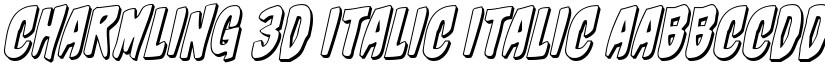 Charmling 3D Italic Italic font