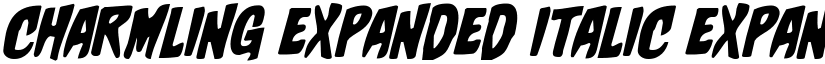 Charmling Expanded Italic Expanded Italic font