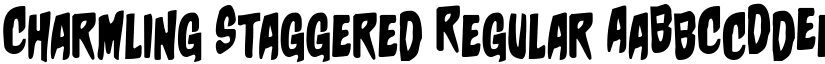 Charmling Staggered Regular font