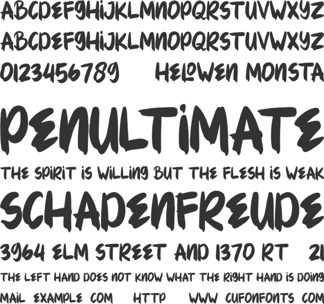 HELOWEN MONSTA font preview