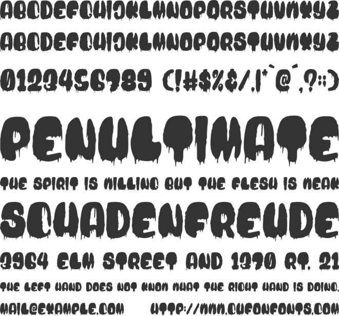 Blood  Driped font preview