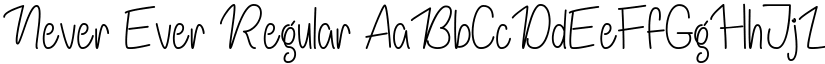 Never Ever Regular font