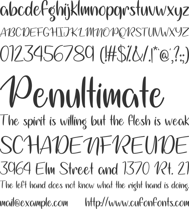 Magical Night font preview