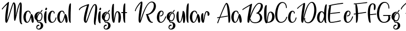 Magical Night Regular font