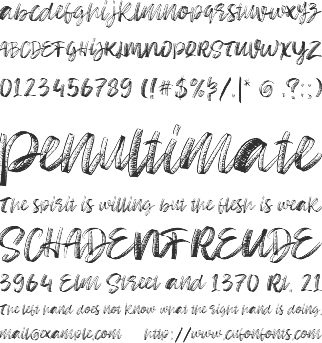Sketch Time font preview
