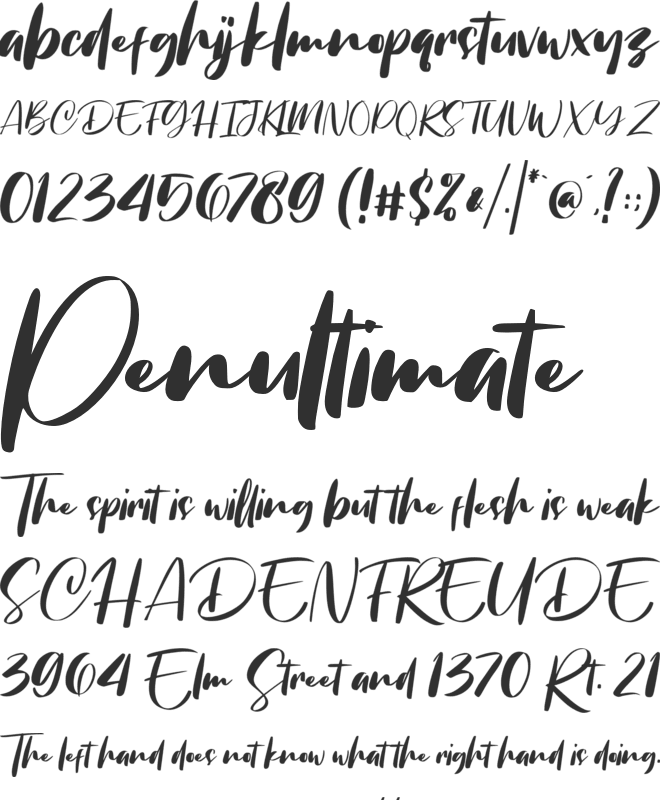 Chellyne font preview