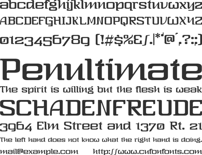 Three-Sixty font preview
