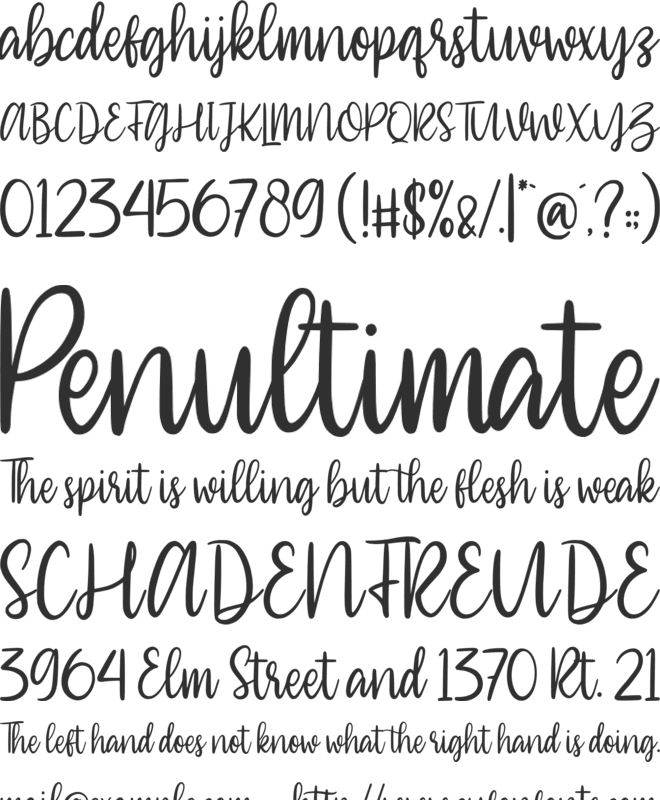 Southiya font preview