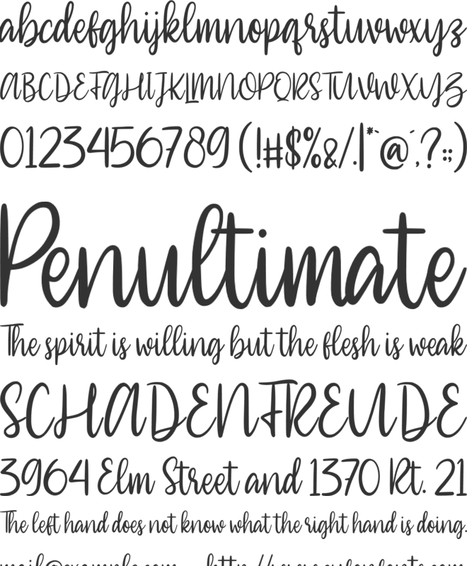 Southiya font preview