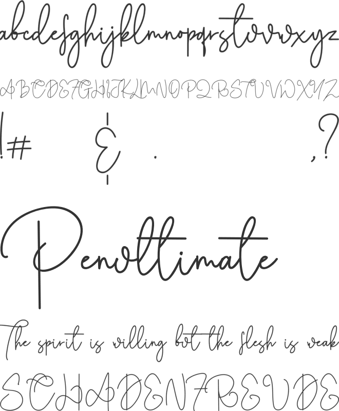 Cothelina font preview