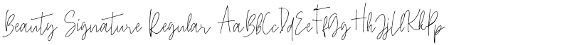 Beauty Signature font download