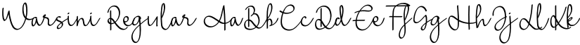 Warsini Regular font