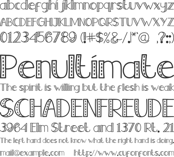 Old Jeans font preview