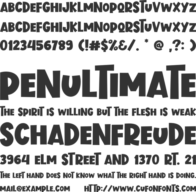 Blitzen Deer font preview