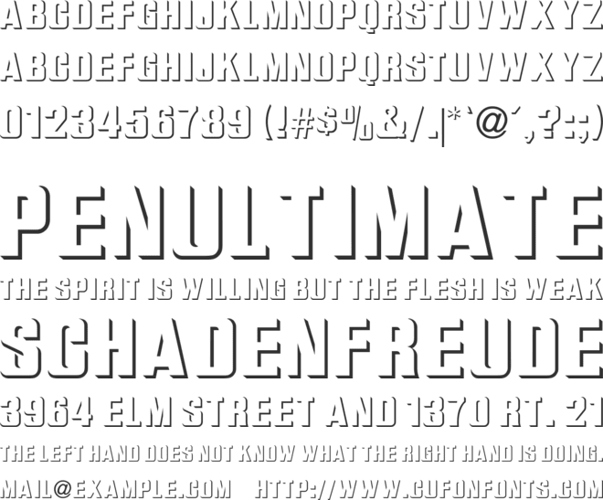 Bas Relief font preview