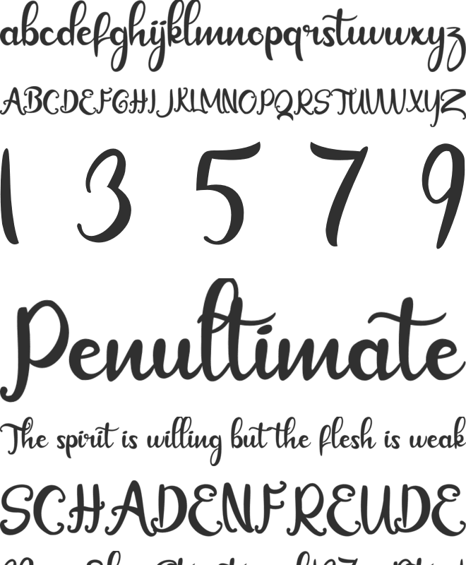 Angelyta font preview