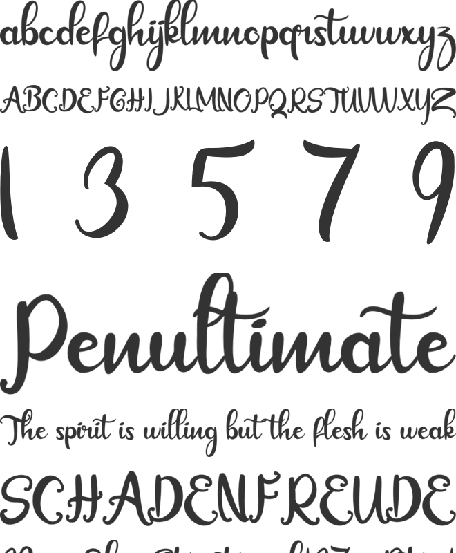 Angelyta font preview