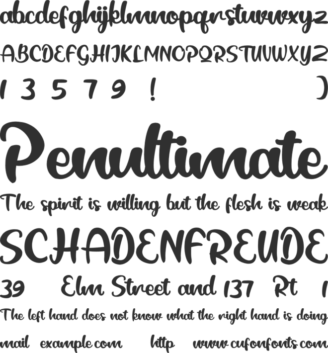 BlackCatty font preview