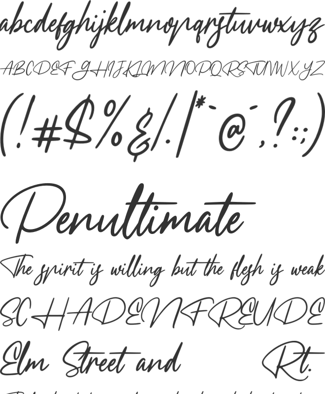 Meranie font preview